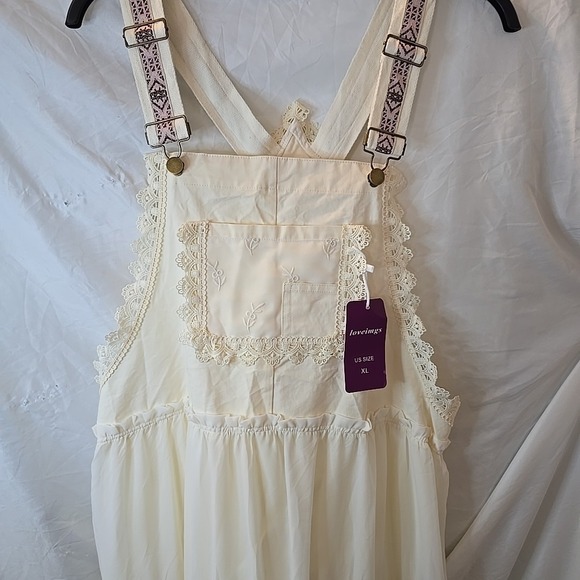 Overall Boho Cream Maxi Dress - Picture 2 of 16